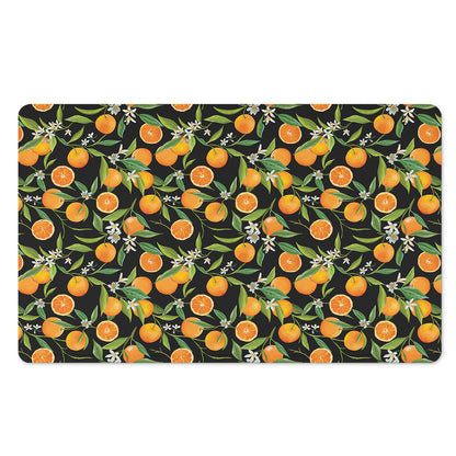 Orange Fruit Pattern Print Polyester Doormat