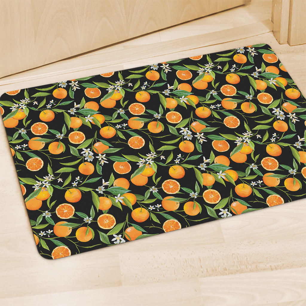 Orange Fruit Pattern Print Polyester Doormat