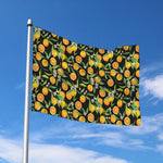 Orange Fruit Pattern Print Polyester Flag