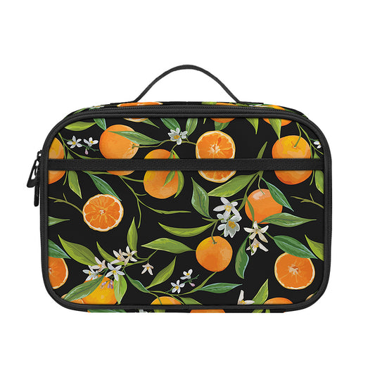 Orange Fruit Pattern Print Portable Lunch Bag