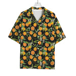 Orange Fruit Pattern Print Rayon Hawaiian Shirt