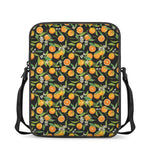 Orange Fruit Pattern Print Rectangular Crossbody Bag