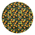 Orange Fruit Pattern Print Round Blanket