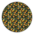 Orange Fruit Pattern Print Round Floor Mat