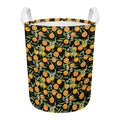Orange Fruit Pattern Print Round Laundry Basket