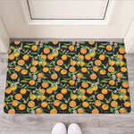 Orange Fruit Pattern Print Rubber Doormat