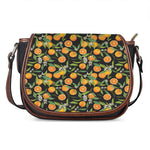 Orange Fruit Pattern Print Saddle Bag