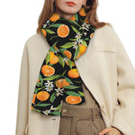 Orange Fruit Pattern Print Scarf