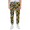 Orange Fruit Pattern Print Joggers