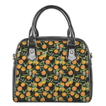 Orange Fruit Pattern Print Shoulder Handbag