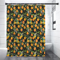 Orange Fruit Pattern Print Shower Curtain