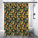 Orange Fruit Pattern Print Shower Curtain