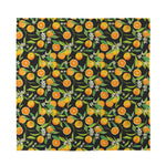 Orange Fruit Pattern Print Silk Bandana