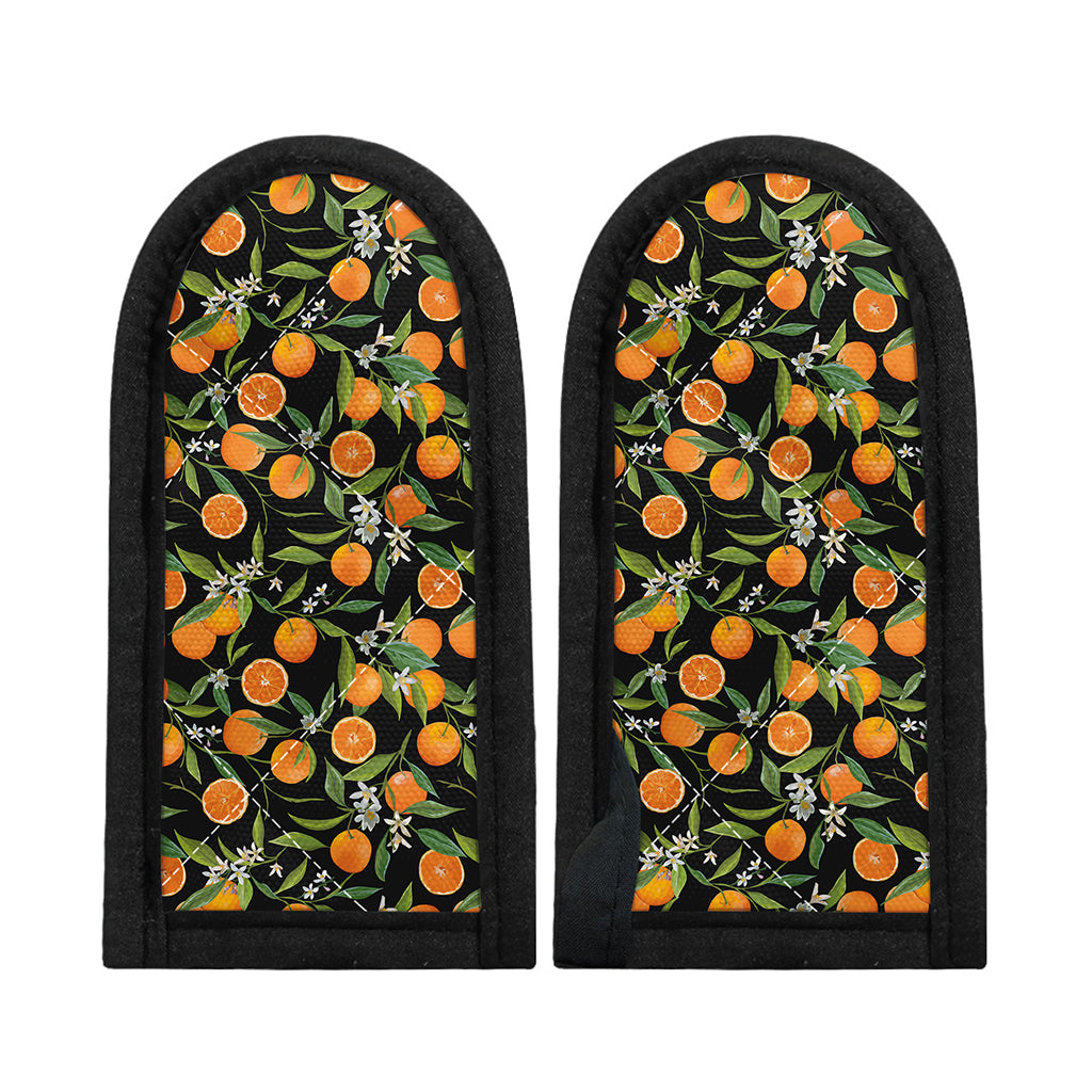 Orange Fruit Pattern Print Skillet Handle Cover