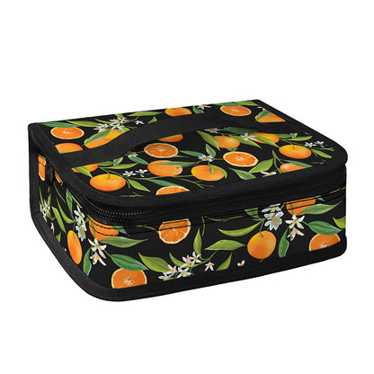 Orange Fruit Pattern Print Small Lunch Bag