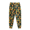 Orange Fruit Pattern Print Sweatpants