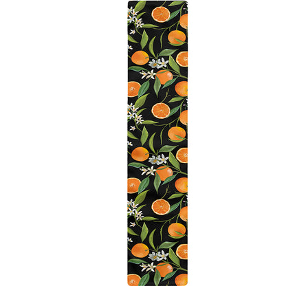 Orange Fruit Pattern Print Table Runner
