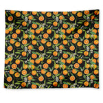 Orange Fruit Pattern Print Tapestry