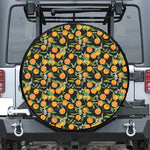Orange Fruit Pattern Print Tire Cover