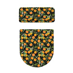 Orange Fruit Pattern Print Toilet Lid And Tank Cover Set