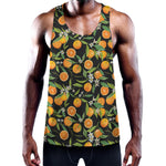 Orange Fruit Pattern Print Training Tank Top