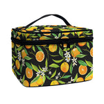 Orange Fruit Pattern Print Travel Makeup Bag