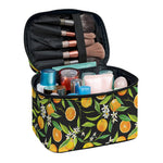 Orange Fruit Pattern Print Travel Makeup Bag