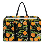 Orange Fruit Pattern Print Utility Tote Bag