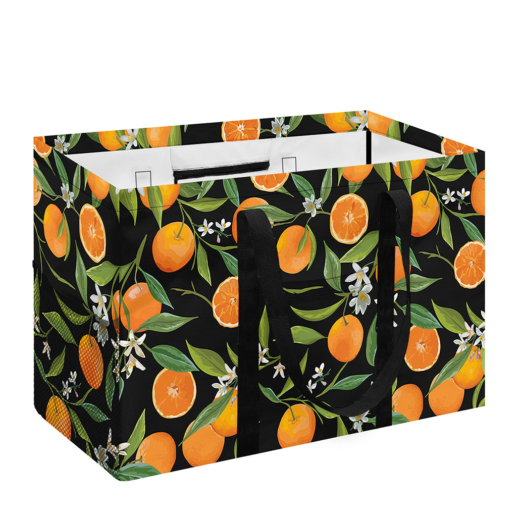 Orange Fruit Pattern Print Utility Tote Bag