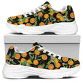 Orange Fruit Pattern Print White Chunky Shoes