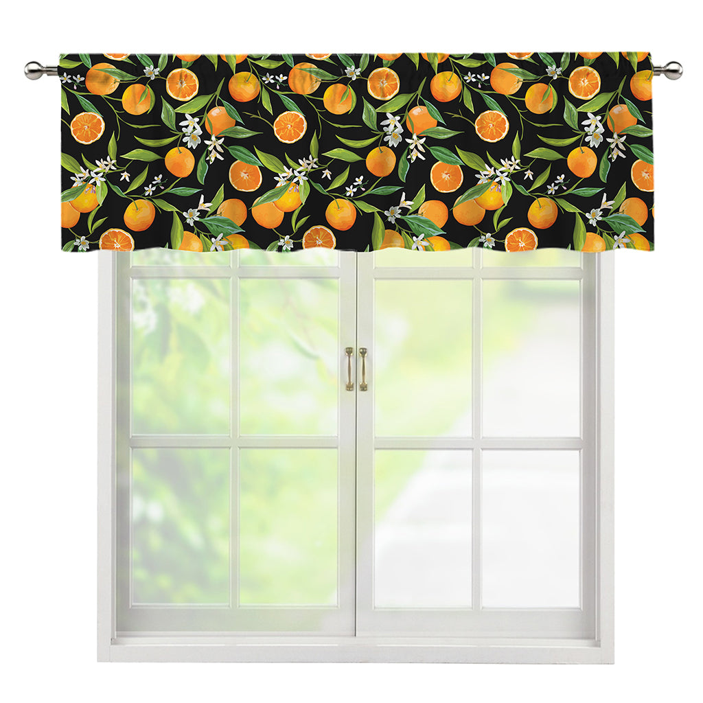 Orange Fruit Pattern Print Window Valance