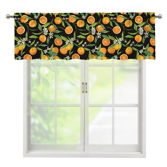 Orange Fruit Pattern Print Window Valance