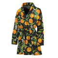 Orange Fruit Pattern Print Women's Bathrobe