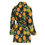 Orange Fruit Pattern Print Women's Bathrobe