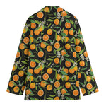 Orange Fruit Pattern Print Women's Blazer