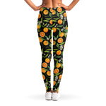 Orange Fruit Pattern Print Women's Leggings