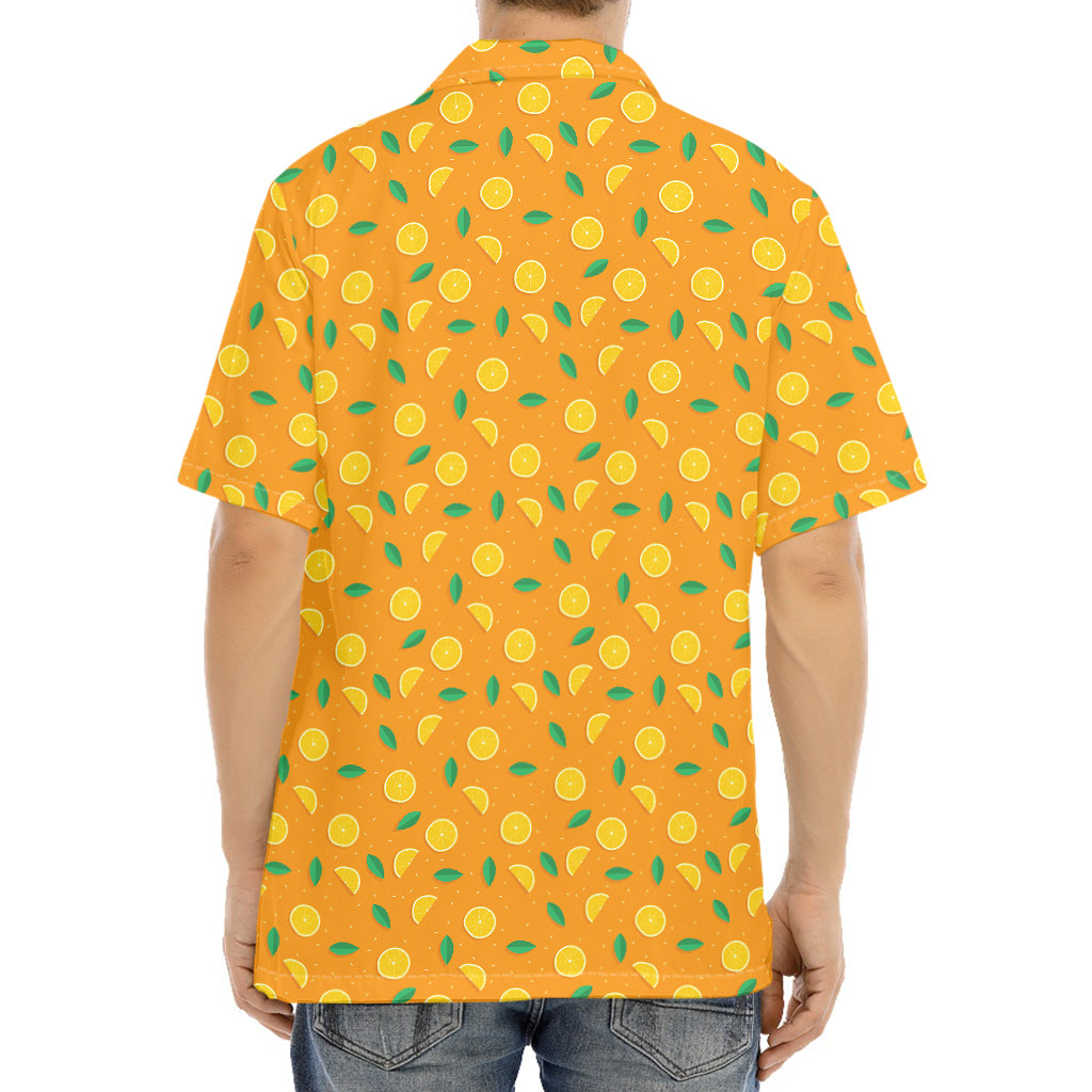 Orange Fruit Slices Pattern Print Aloha Shirt