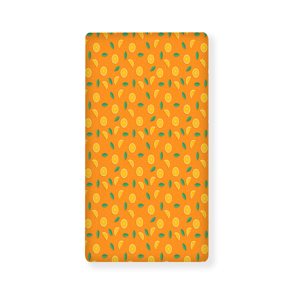 Orange Fruit Slices Pattern Print Baby Crib Sheet
