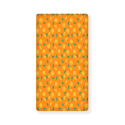 Orange Fruit Slices Pattern Print Baby Crib Sheet