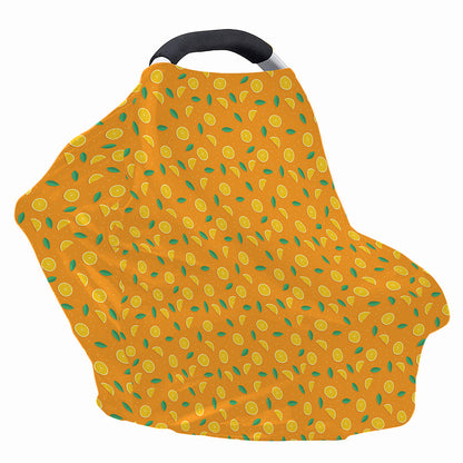 Orange Fruit Slices Pattern Print Baby Seat Cover