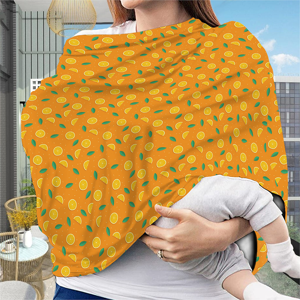 Orange Fruit Slices Pattern Print Baby Seat Cover