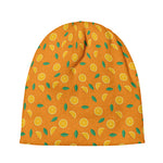 Orange Fruit Slices Pattern Print Beanie