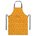 Orange Fruit Slices Pattern Print Bib Apron With Pocket