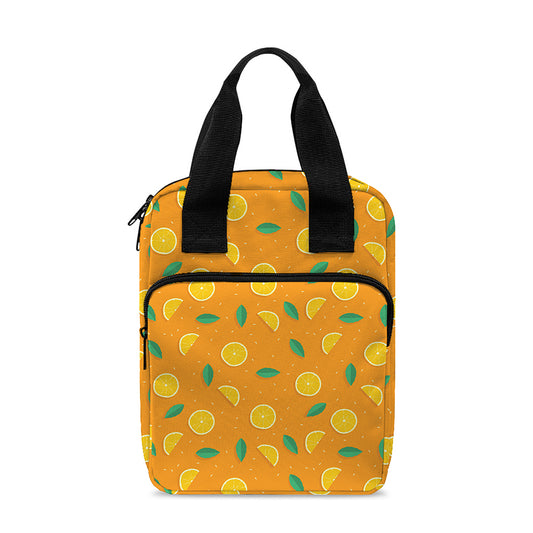 Orange Fruit Slices Pattern Print Bible Tote Bag