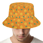 Orange Fruit Slices Pattern Print Bucket Hat