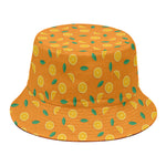 Orange Fruit Slices Pattern Print Bucket Hat