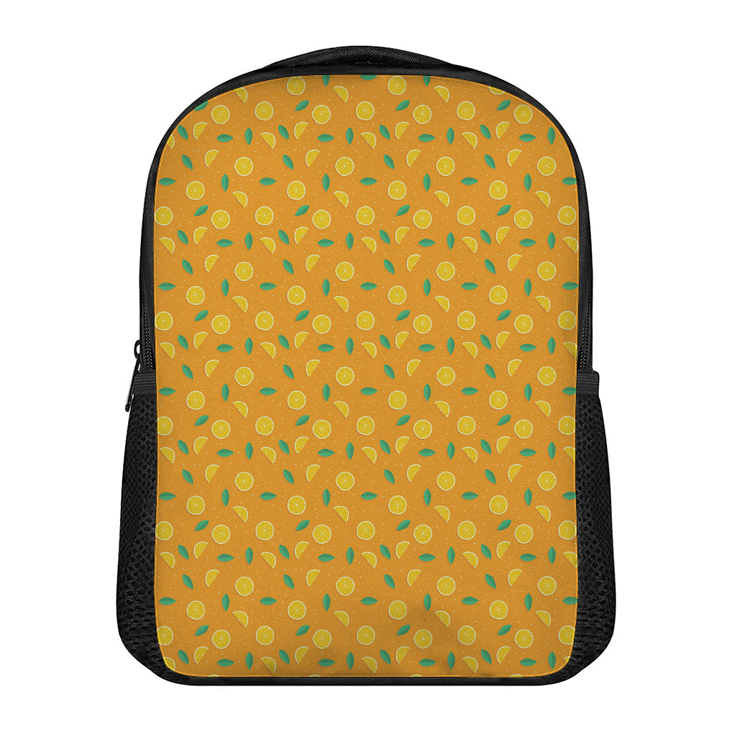 Orange Fruit Slices Pattern Print Casual Backpack