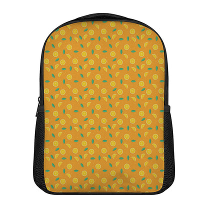Orange Fruit Slices Pattern Print Casual Backpack