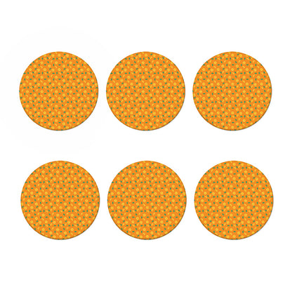 Orange Fruit Slices Pattern Print Coaster Set