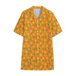 Orange Fruit Slices Pattern Print Cotton Hawaiian Shirt